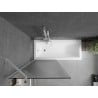 Mexen Next 1-leheline vannisein 80 x 150 cm, triibuline, valge - 895-080-000-00-09-20