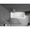 Mexen Next jednokrilni tuš paravan 80 x 150 cm, pruge, bijeli - 895-080-000-00-09-20