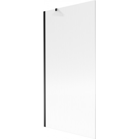 Mexen Next enkel hopfällbar duschvägg 90 x 150 cm, ränder, svart - 895-090-000-00-09-70