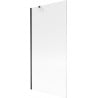 Mexen Next Badewannenabtrennung einteilig 90 x 150 cm, Streifen, schwarz - 895-090-000-00-09-70