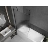 Mexen Next paravan za kadu s jednim krilom 90 x 150 cm, pruge, crni - 895-090-000-00-09-70