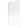 Mexen Next Badewannenfaltwand 1-flügelig 100 x 150 cm, Streifen, Chrom - 895-100-000-00-09-01
