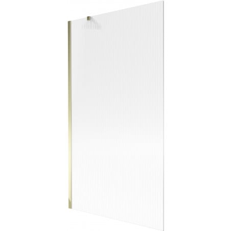 Mexen Next 1-fold Bath Screen 100 x 150 cm, Stripes, Gold - 895-100-000-00-09-50