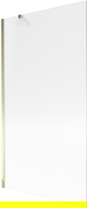 Mexen Next 1-fold Bath Screen 100 x 150 cm, Stripes, Gold - 895-100-000-00-09-50