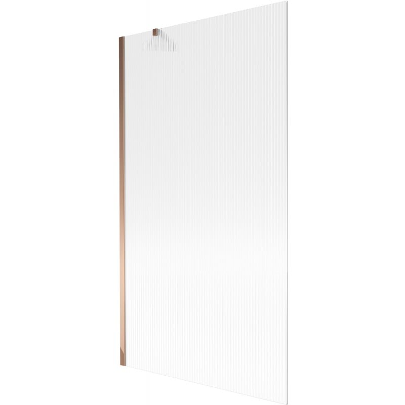 Mexen Next Badewannenabtrennung 1-flügelig 100 x 150 cm, Streifen, Roségold - 895-100-000-00-09-60
