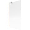 Mexen Next Badewannenabtrennung 1-flügelig 100 x 150 cm, Streifen, Roségold - 895-100-000-00-09-60