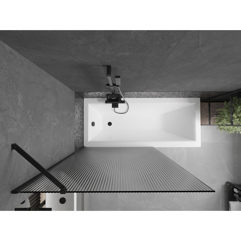 Mexen Next vannisein 1-osaline 100 x 150 cm, triibuline, must - 895-100-000-00-09-70