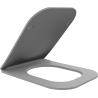 Mexen Teo langsamschließender Sitz Slim, Duroplast, hellgrau matt - 39840061