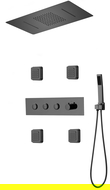 Mexen Soler onderbouwdouche set, zwart - 7601-04-70