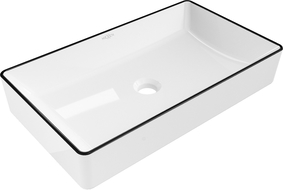 Mexen Nadia virsmas izlietne 62 x 35 cm, balta/melna - 21616007