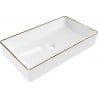Mexen Nadia opbouw wastafel 62 x 35 cm, wit/gouden rand - 21616005
