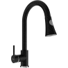 Mexen Elia robinet de cuisine, noir moucheté - 670101-76