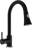 Mexen Elia grifo de cocina, negro moteado - 670101-76