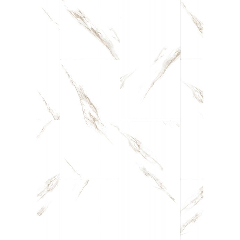 Mexen River White Musterpaneele 610 x 305 mm SPC 6,5 mm, IXPE-Unterlage 1,5 mm, 4-seitige V-Fuge, Jazz White - F1150-S