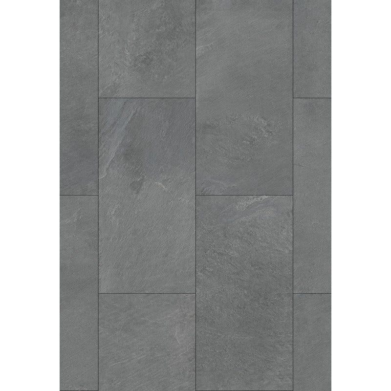 Échantillon de panneaux vinyles Mexen Grey Dark 610 x 305 mm SPC 6,5 mm, sous-couche IPEX 1,5 mm, 4 V-Fuge, Pierre - F1159-S