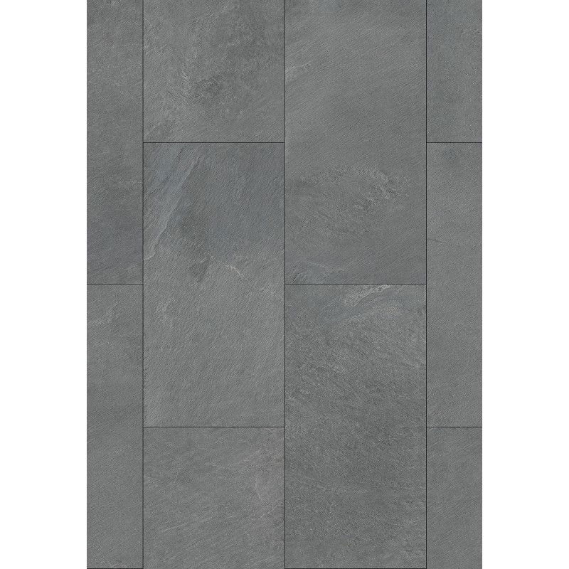 Mexen Grey Dark muestra de paneles de vinilo 610 x 305 mm SPC 6,5 mm, base IPEX 1,5 mm, 4 V-Fuga, Pizarra - F1159-S