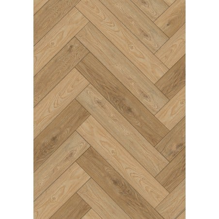 Mexen Sunset Hills vinyl panel sample herringbone 635 x 127 mm SPC 6.5 mm, underlay 1.5 mm, 4 V-Groove, Oak - F1170-S