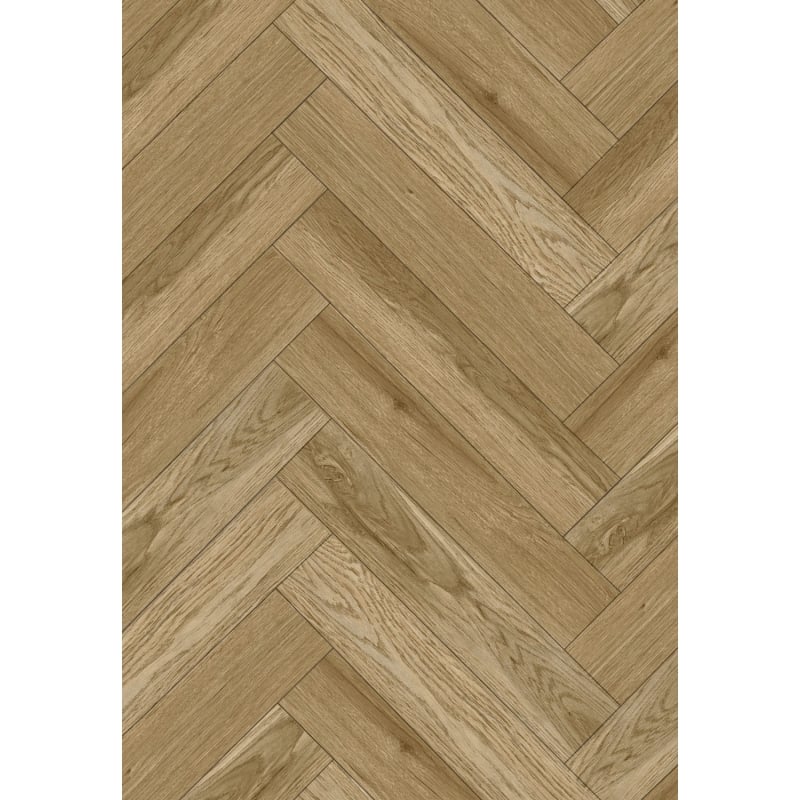 Mexen Manhattan sample of herringbone SPC vinyl panels 6.5 mm, IPEX underlay 1.5 mm, 4 V-Groove, Oak - F1173-S