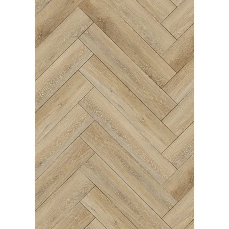 Mexen Worcester próbka paneli winylowych jodełka 635 x 127 mm SPC 6,5 mm, podkład IPEX 1,5 mm, 4 V-Fuga, Dąb - F1176-S