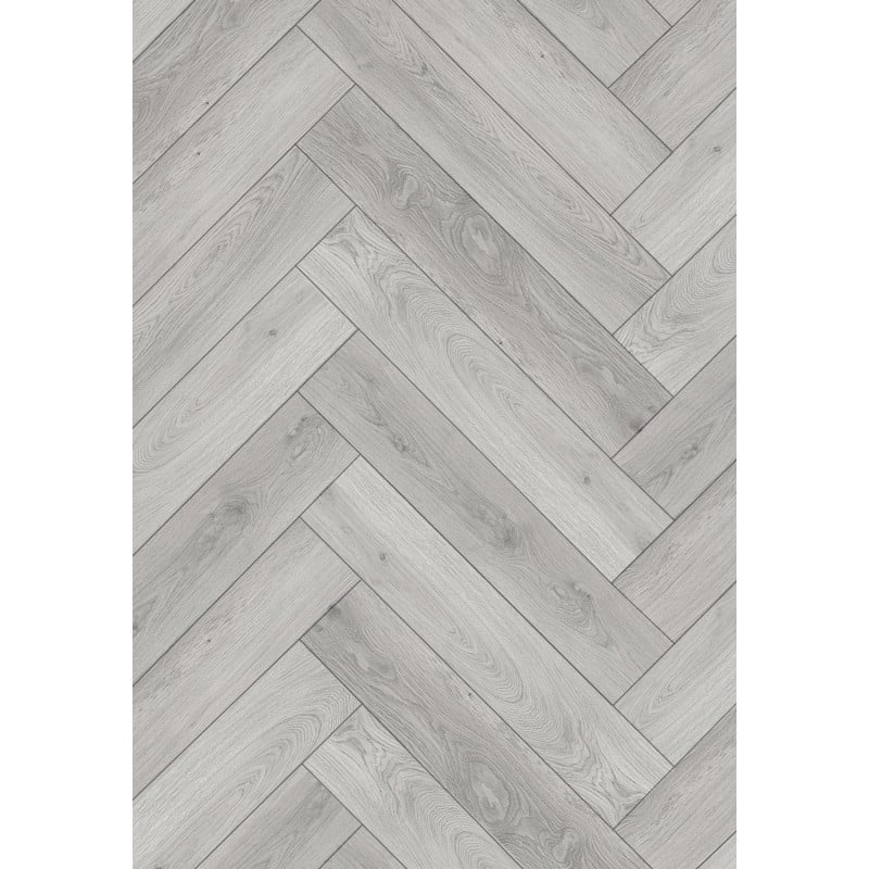 Échantillon de lames vinyles chevron 635 x 127 mm SPC 6,5 mm, support IPEX 1,5 mm, 4 V-Joint, Chêne - F1182-S