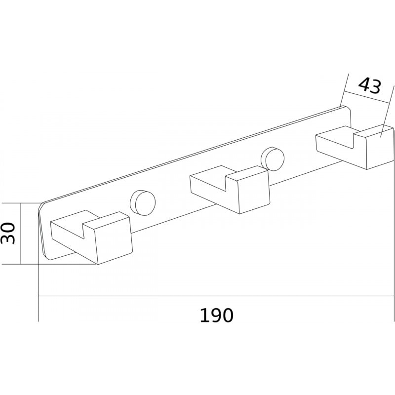 Mexen crochet triple pour serviette, chromé - 709263-00