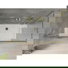 Mexen Omega schuifbare douchecabine 140 x 70 cm, transparant, goud + Flat douchebak - 825-140-070-50-00-4010