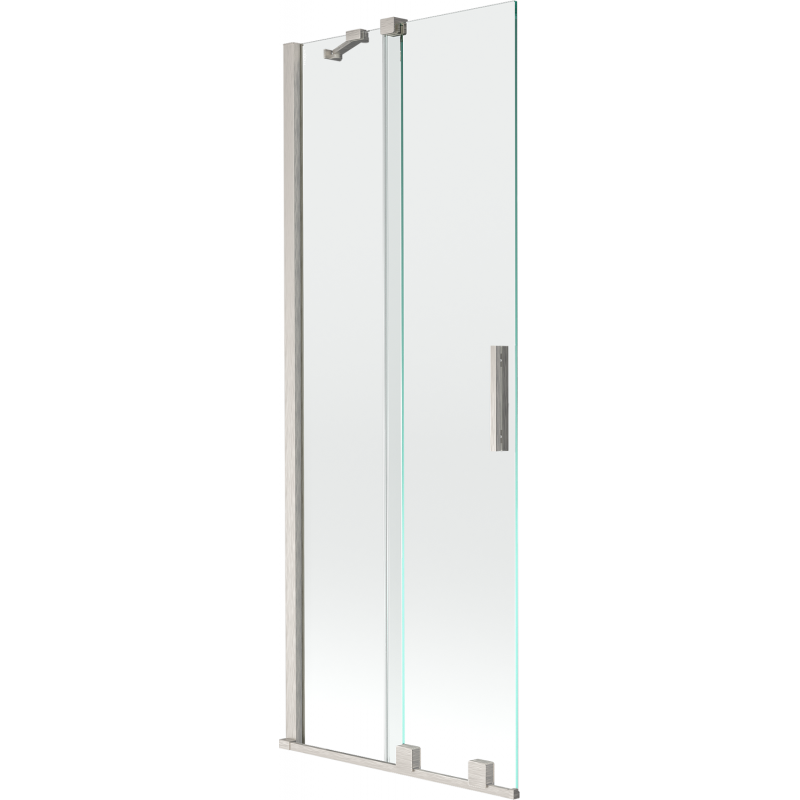 Mexen Velar resguardo de banho de correr de 2 painéis 70 x 150 cm, transparente, níquel escovado - 896-070-000-01-97