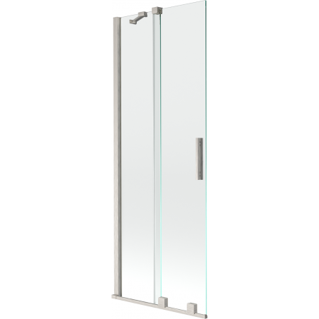 Mexen Velar paravent de baignoire coulissant à 2 volets 70 x 150 cm, transparent, nickel brossé - 896-070-000-01-97