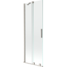 Mexen Velar 2-flügelige, verschiebbare Badewannenabtrennung 70 x 150 cm, transparent, gebürsteter Nickel - 896-070-000-01-97