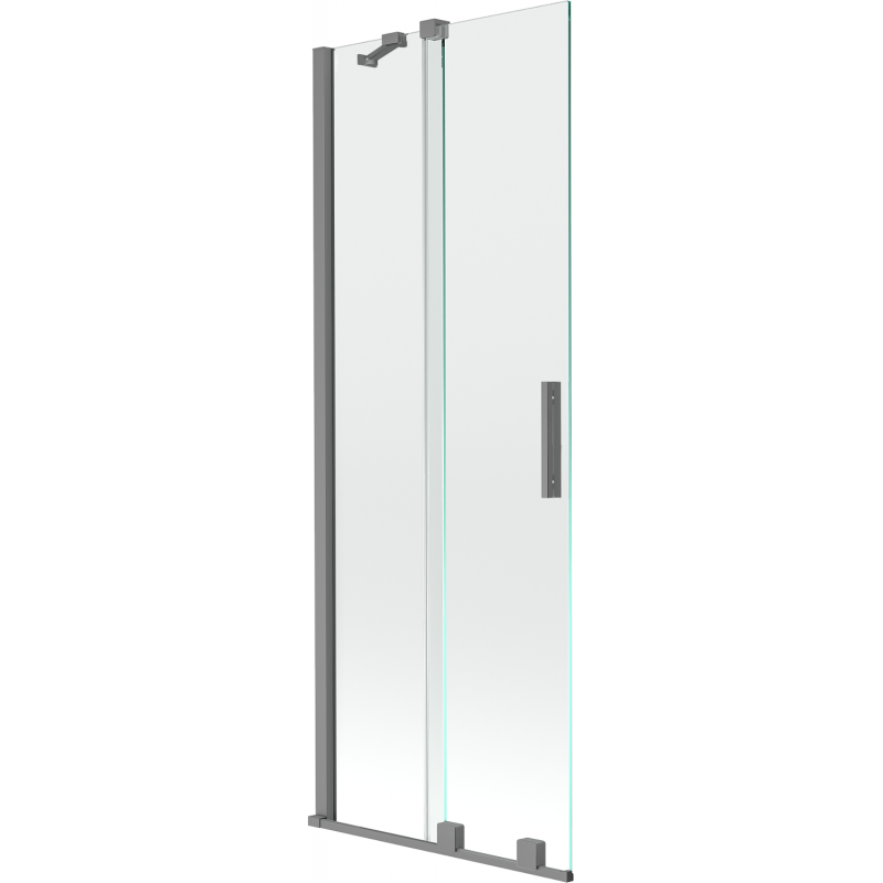 Mexen Velar 2-panel Sliding Bath Screen 70 x 150 cm, Transparent, Gun Metal - 896-070-000-01-95