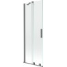 Mexen Velar parawan nawannowy 2-skrzydłowy rozsuwany 75 x 150 cm, transparent, gun metal - 896-075-000-01-95