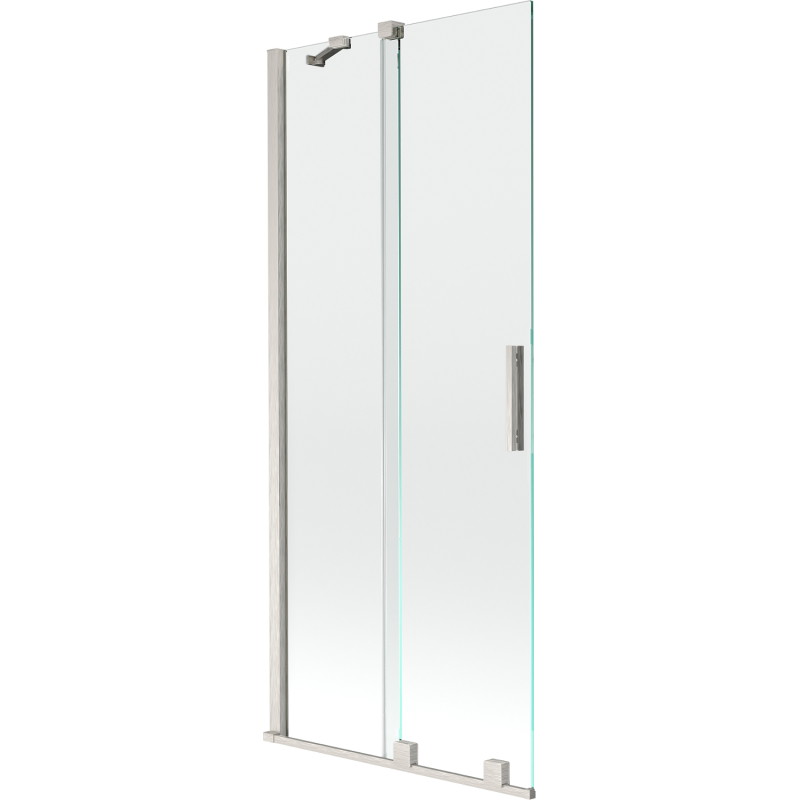 Mexen Velar 2-panel sliding bath screen 80 x 150 cm, transparent, brushed nickel - 896-080-000-01-97