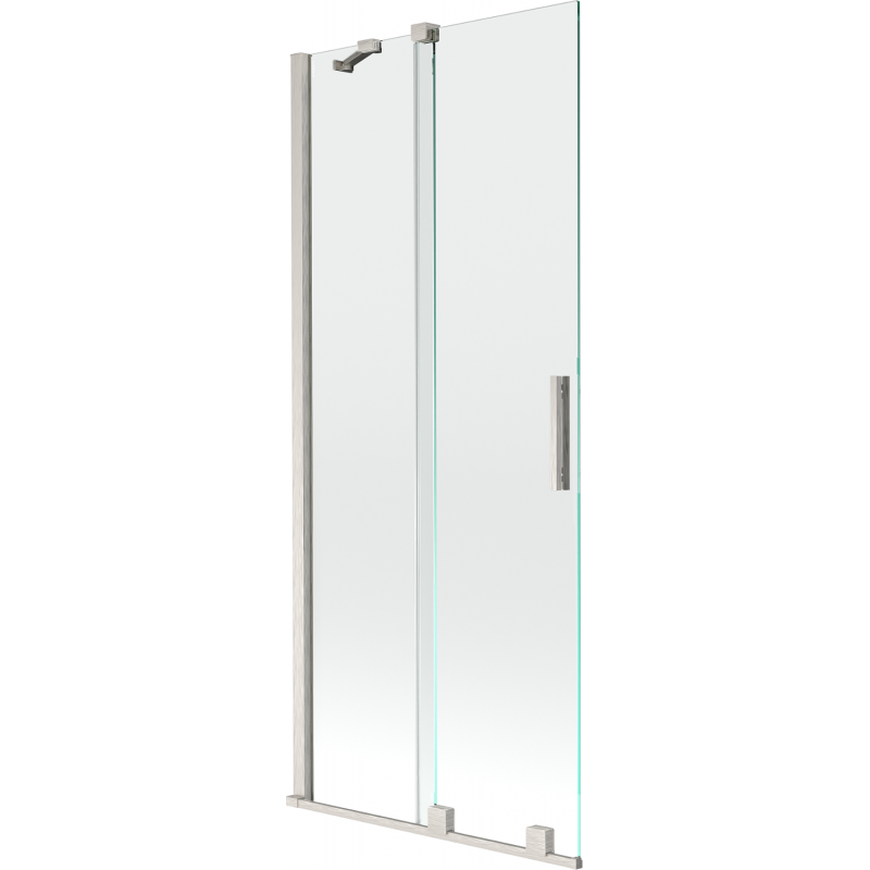 Mexen Velar Duschwand 2-flügelig verschiebbar 80 x 150 cm, transparent, gebürsteter Nickel - 896-080-000-01-97