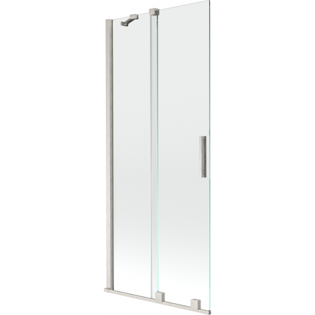 Mexen Velar Duschwand 2-flügelig verschiebbar 80 x 150 cm, transparent, gebürsteter Nickel - 896-080-000-01-97