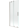 Mexen Velar Duschwand 2-flügelig verschiebbar 80 x 150 cm, transparent, gebürsteter Nickel - 896-080-000-01-97