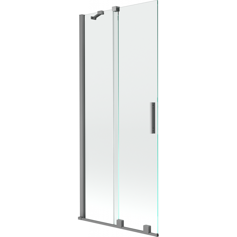 Mexen Velar 2-panel sliding shower screen 80 x 150 cm, transparent, gun metal - 896-080-000-01-95