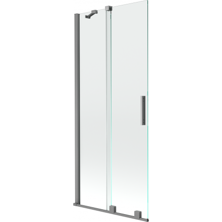 Mexen Velar klizni paravan 2-krilni klizni 85 x 150 cm, proziran, pištoljski metal - 896-085-000-01-95