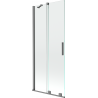 Mexen Velar klizni paravan 2-krilni klizni 85 x 150 cm, proziran, pištoljski metal - 896-085-000-01-95