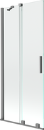 Mexen Velar paratia da vasca 2-ali scorrevole 85 x 150 cm, trasparente, gun metal - 896-085-000-01-95