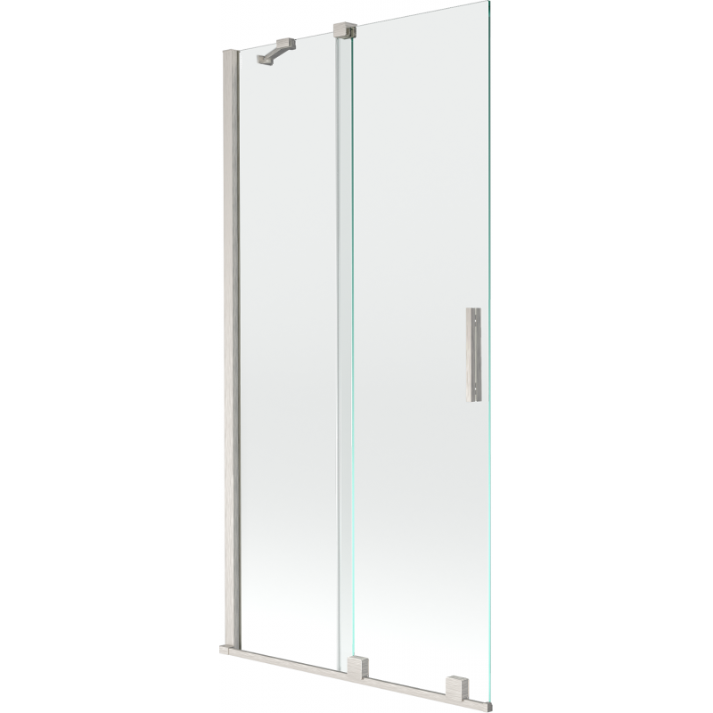 Mexen Velar 2-wing sliding bath screen 90 x 150 cm, transparent, brushed nickel - 896-090-000-01-97