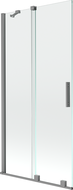 Mexen Velar 2-osaline avanev vannisein, 90 x 150 cm, läbipaistev, relvmetallist - 896-090-000-01-95