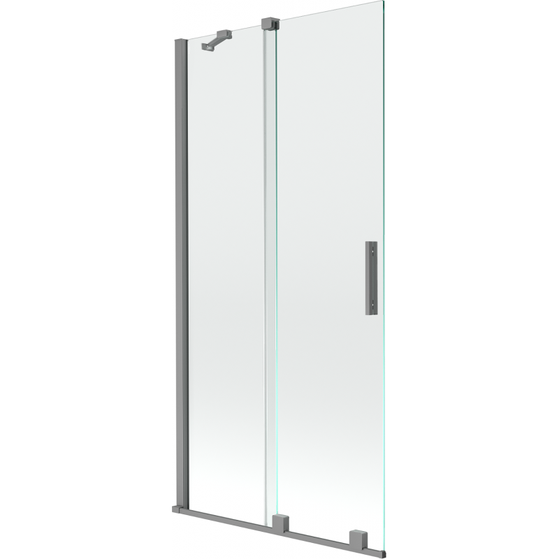 Mexen Velar parawan nawannowy 2-skrzydłowy rozsuwany 95 x 150 cm, transparent, gun metal - 896-095-000-01-95