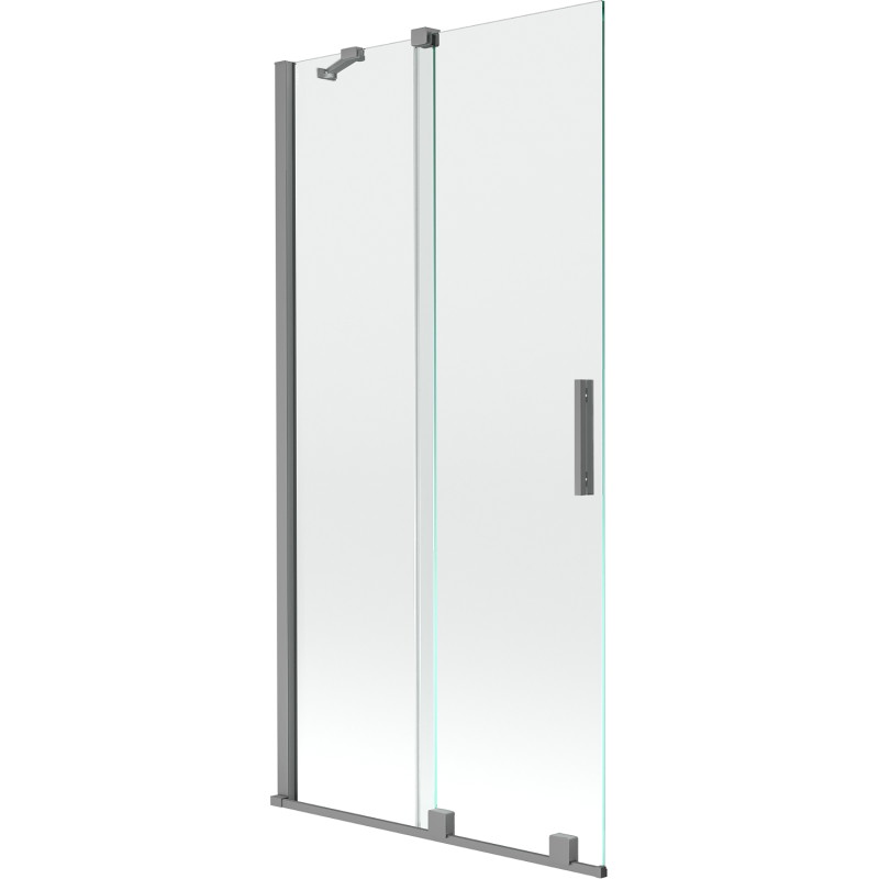 Mexen Velar zaslon za kadu s 2 klizna krila 95 x 150 cm, prozirno, gun metal - 896-095-000-01-95