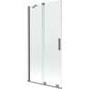 Mexen Velar 2-flügelige verschiebbare Badewannenabtrennung 95 x 150 cm, transparent, Gun Metal - 896-095-000-01-95