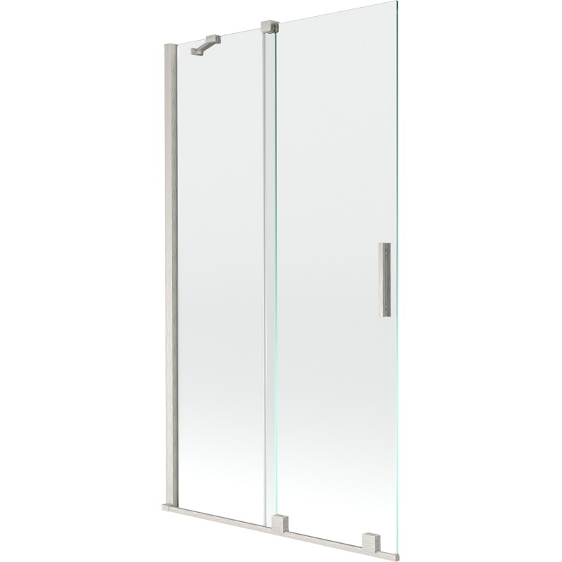 Mexen Velar kahetahuline vanniparavannil 100 x 150 cm, läbipaistev, harjatud nikkel - 896-100-000-01-97