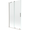 Mexen Velar Διφυής συρόμενη καμπίνα μπάνιου 100 x 150 cm, διαφανής, βουρτσισμένο