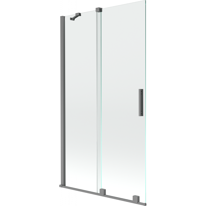 Mexen Velar 2-panel sliding shower screen 100 x 150 cm, transparent, gun metal - 896-100-000-01-95