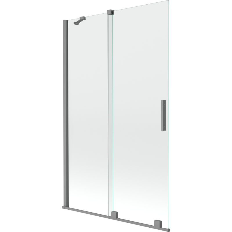 Mexen Velar zweiflügelige Duschwand 110 x 150 cm, transparent, Gunmetal - 896-110-000-01-95