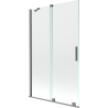Mexen Velar zweiflügelige Duschwand 110 x 150 cm, transparent, Gunmetal - 896-110-000-01-95