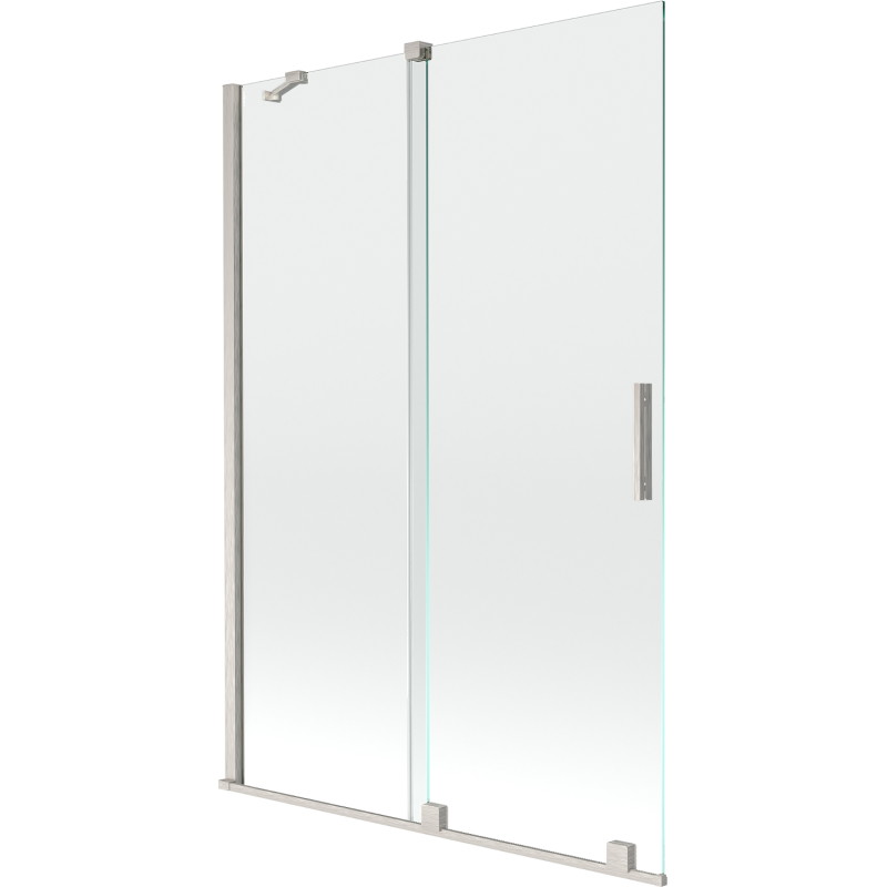 Mexen Velar klizna za kadu s 2 krila, klizna, 120 x 150 cm, prozirna, brušeni nikal - 896-120-000-01-97